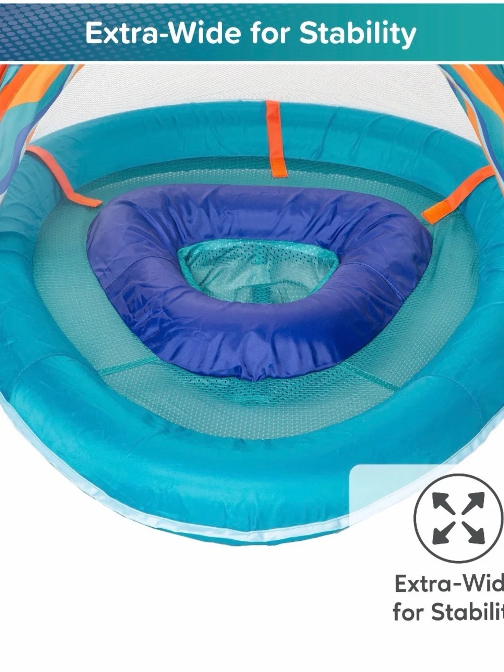 Aqua Multicolor Canopy BabyBoat Inflatable Swim